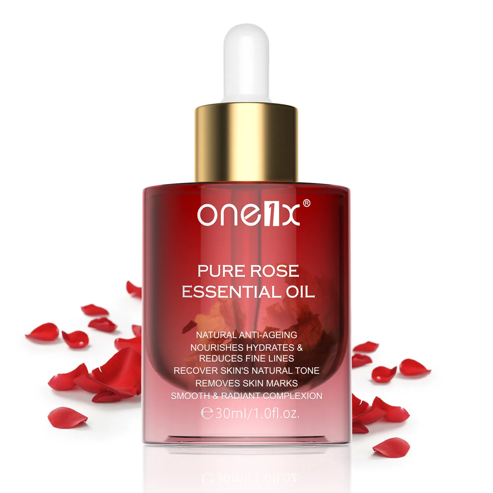 ONE1X усовершенствованная формула, мощное Органическое средство для ухода за кожей лица, розовое эфирное масло