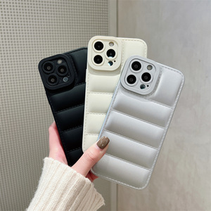 Kamera koruma puffer aşağı ceket telefon kılıfı iPhone13 için 14 15 16 pro max cep telefonu shellanti-güz koruyucu kapak - Product Image 4