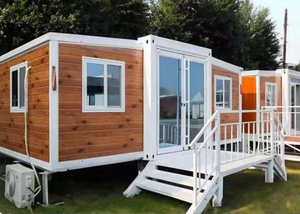 Villa mobile et hôtel en conteneur d'acier moderne, maison d'extension avec conception à double aile pliable, étanche, modulaire et extensible - Product Image 4