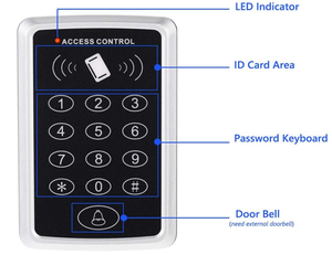 <span class=keywords><strong>Access</strong></span> <span class=keywords><strong>Control</strong></span> System Kit mit IP68 wasserdichtem elektro magnetischem Außen schloss, 1000 Benutzer tastatur, Netzteil und Ausgangs taste - Product Image 4