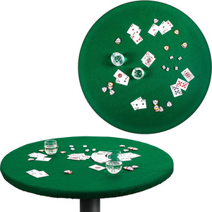 毛毡牌桌游戏罩圆形桌布弹性扑克桌罩桌面保护垫 - Product Image 1