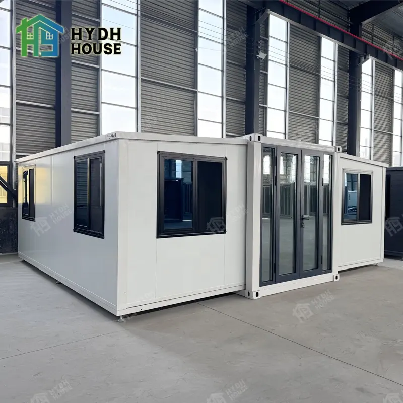 Hydh antiseismic Fully furnished 20ft 30ft 40ft Foldable expandable modular container house with bathroom