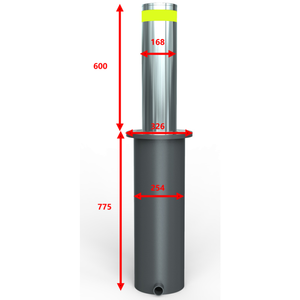 Thép không gỉ an toàn giao thông khí nén chống va chạm hàng rào bán tự động nâng bollard - Product Image 2