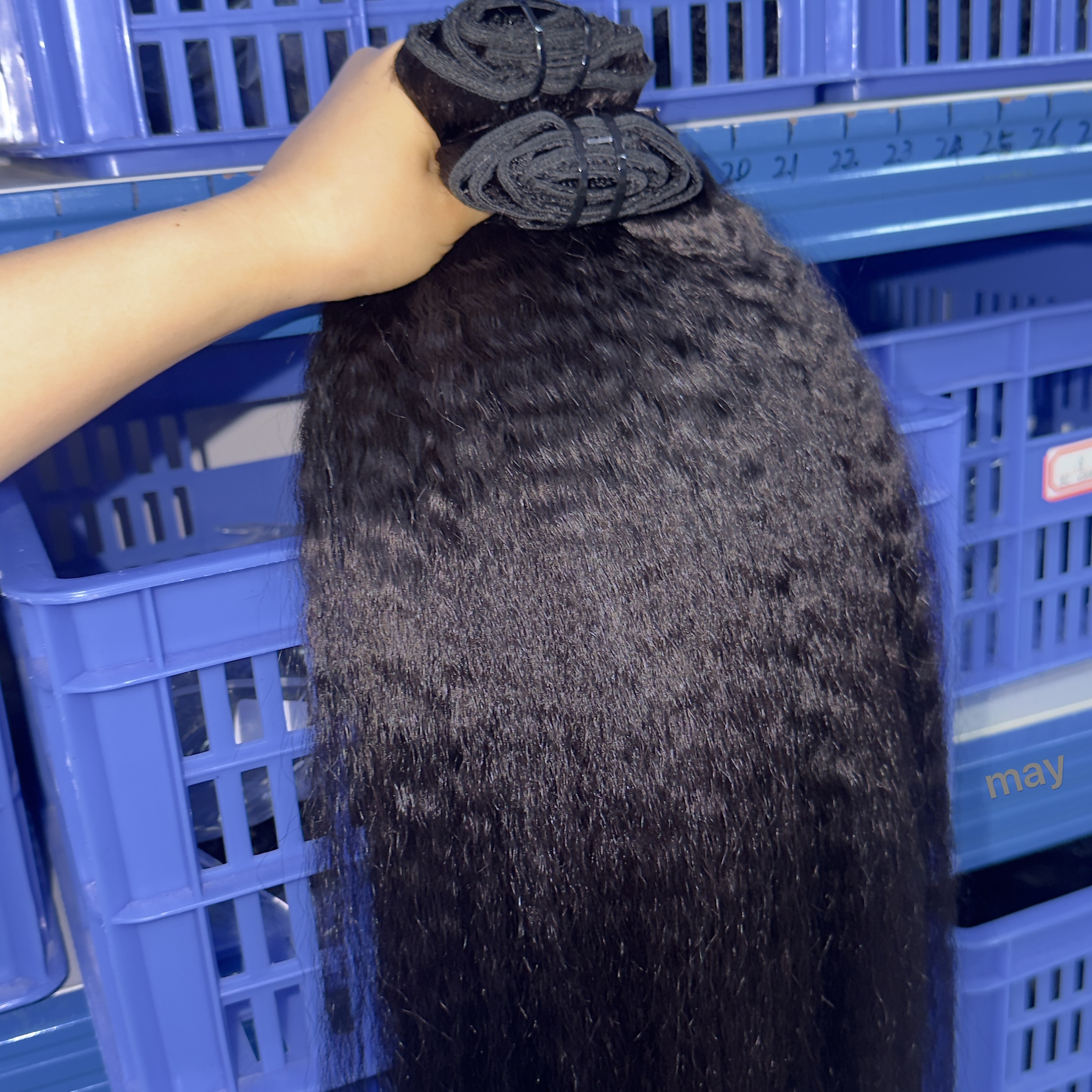 1 paquete de cabello rizado liso