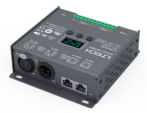 Ltech-Decodificador DMX 512 para iluminación de escenario, dispositivo de 8bit, 16bit, RGBWY, 5A, 5CH, Max.25A, Max.600W, XLR, RJ45, RDM - Product Image 1