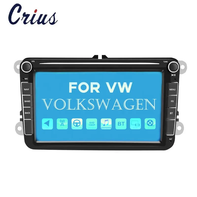 Lecteur d'autoradio 8 pouces Écran tactile d'autoradio pour VW Android Autoradio pour Vw Golf 6 Touran Rns 510 avec Carplay Radio Dvd Vw