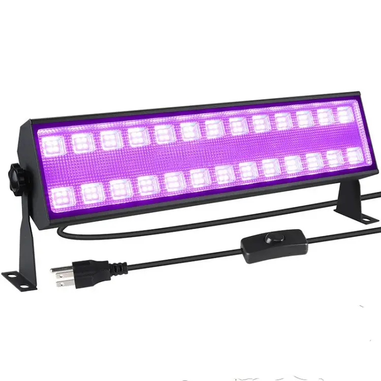 CN3049 светодиодный Фиолетовый прожектор с двумя рядами УФ KTV прямоугольный настенный светильник