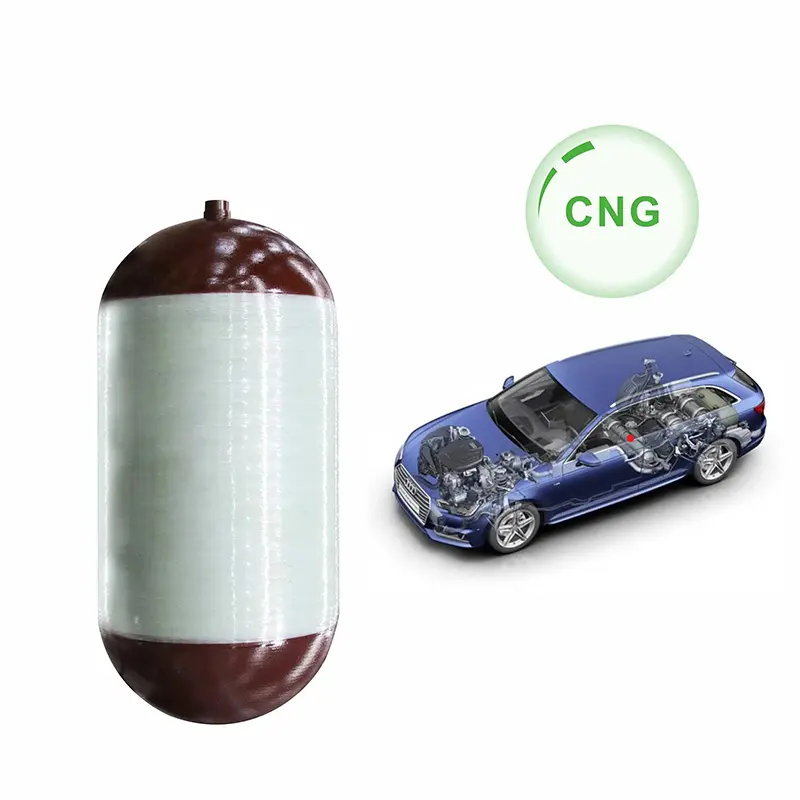 Tanque de Gas CNG2 para coche, cilindro compuesto de fibra de acero tipo 2