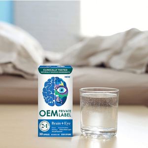 Kapseln zur Ergänzung der Gehirn augen verbessern das Gedächtnis und die Konzentration und enthalten Lutein, Vitamin ACE und Zink zur Förderung der Augen gesundheit