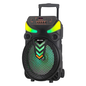 JBR-1503 15英寸便携式蓝牙DJ扬声器，带麦克风电池，适用于户外广场舞低音扬声器 - Product Image 4