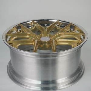 Suitable for Mercedes-Benz BMW Audi Two-piece Forged <strong>Wheel</strong> Rim Investment <strong>Casting</strong> Brushed Frozen Gold Alloy <strong>Wheel</strong> Hub