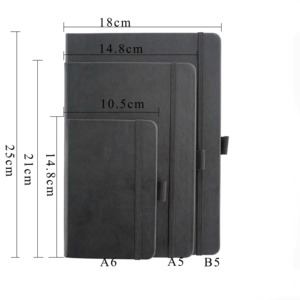 Medium <strong>Notebook</strong> <strong>Elastic</strong> <strong>Strap</strong> B5 PU Leather Cover Regular Lined Paper <strong>Custom</strong> Logo Printed Style Office Use - Product Image 5