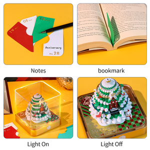 3D Calendar 2025 Christmas Tree Style 3D Art Sticky <strong>Notes</strong> Led Lighted Rip Away Paper Carving Gift Craft Luxury <strong>Notes</strong> <strong>Cube</strong> - Product Image 5