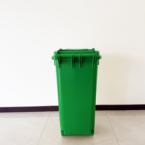 矩形塑料垃圾桶绿色商用垃圾容器带轮子HDPE移动垃圾桶收集 - Product Image 3