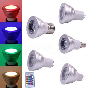 Dimmable 3w Rgb <strong>Led</strong> Bulb 16 Color <strong>Led</strong> Spotlight E27 E14 Gu10 With Ir Remote Controller Spot <strong>Led</strong> Lamp for Home Party Decoration - Product Image 2