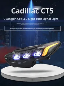 เหมาะสำหรับ Cadillac 20-23ชุดไฟหน้า Ct5 LED ดัดแปลงไฟวิ่งกลางวัน Matrix เลนส์ bifocal - Product Image 4