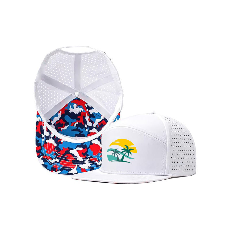 Doublure de chapeau blanc Bord bleu rouge