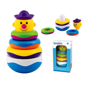 New Product Cartoon Colorful Iridescence Stacking Game Building Blocks Sets Tumbler <strong>Toy</strong> Baby Rocking <strong>Toy</strong> for Kids Boys Girls - Product Image 1