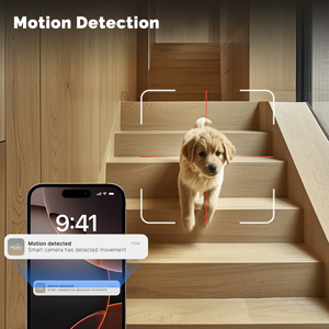 Moes Tuya WiFi Smart Camera interna 8MP obiettivo doppio schermo 2.4G/5G di rilevamento del movimento di visione notturna a infrarossi Auto traccia Audio bidirezionale - Product Image 5