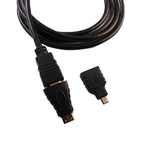 1,5 M 3-en-1 HDMI macho a macho HDTV 1,4 Cable con Micro HDMI Mini adaptador para cámara de altavoz de monitor de computadora - Product Image 4