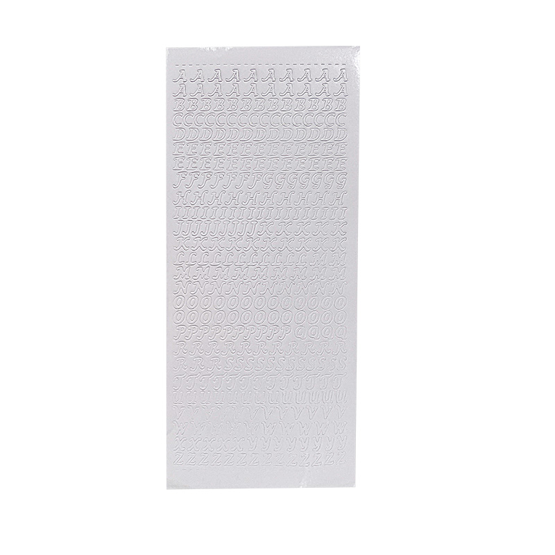 Lettres majuscules blanches