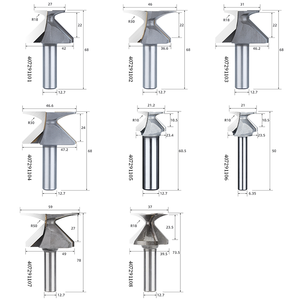 HUHAO 68mm 1/2*R18 R30 Carbide <strong>Cutter</strong> Circular <strong>Arc</strong> Bending Integrated Forming Round for Wooden Doors Router Bit 407291101 - Product Image 4