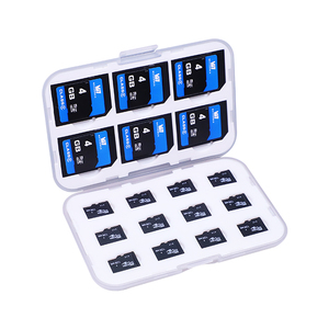 Toptan katlanabilir TF hafıza kartı muhafazası ucuz şeffaf plastik saklama kabı SD kart depolama için kameralar MMC arayüzü ile uyumlu - Product Image 1
