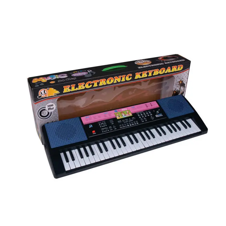 Pulaisuality-teclado ebluérico de escritorio para niños, Piano elegante, Yboard, Color negro, caja de plástico, Unisex, 18 ABS, 28, 62115,EN71, 24,7