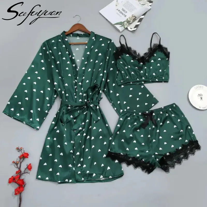 SFY-Y973 Neuankömmling Großhandel Damen Bequeme Pyjamas Set 3 Stück Plus-Size Printed Home Wear Damen Casual Pyjamas