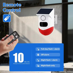 Còi báo động WIFI năng lượng mặt trời an ninh Đèn Ngoài Trời năng lượng mặt trời báo động ánh sáng với cảm biến chuyển động 120dB - Product Image 4