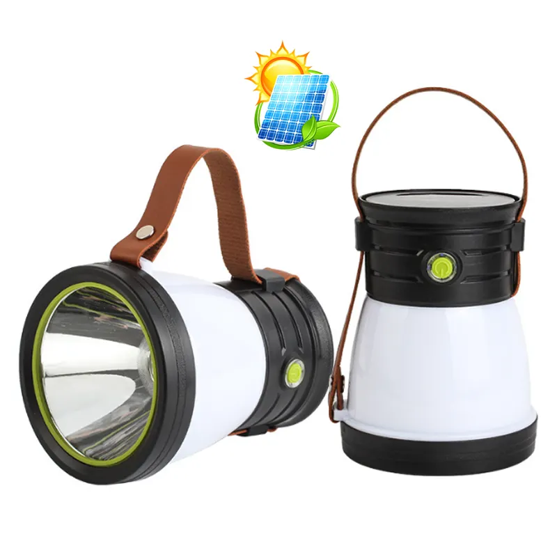 Lampu gantung LED USB, lampu olahraga berkemah portabel luar ruangan Hiking tenaga surya dapat diisi ulang