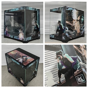 Genshin impatto Xiao Anime Custom M-ATX Mid-Tower custodia per PC a lato pieno vetro temperato vista mare camera MicroATX custodia del Computer - Product Image 6