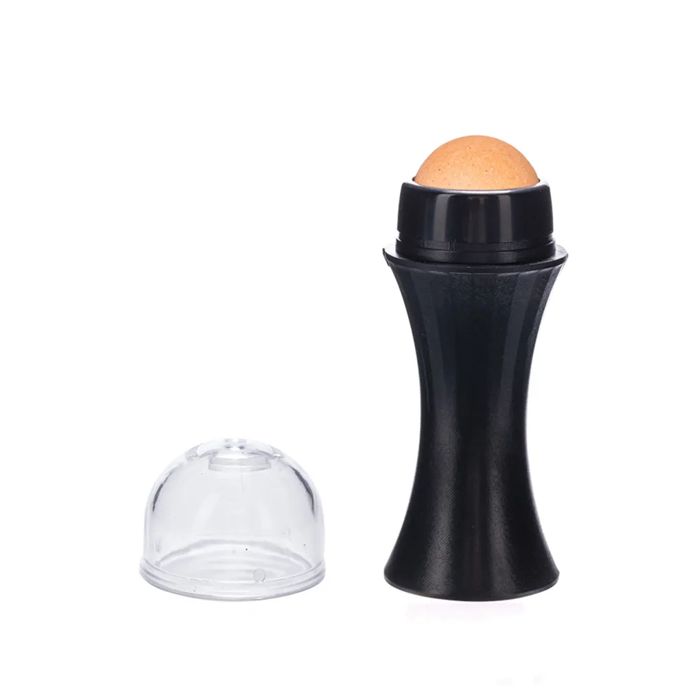 Boule d'aspiration d'huile volcanique Massage Facial pour enlever l'huile et nettoyer les Pores Mini bâton roulant Portable