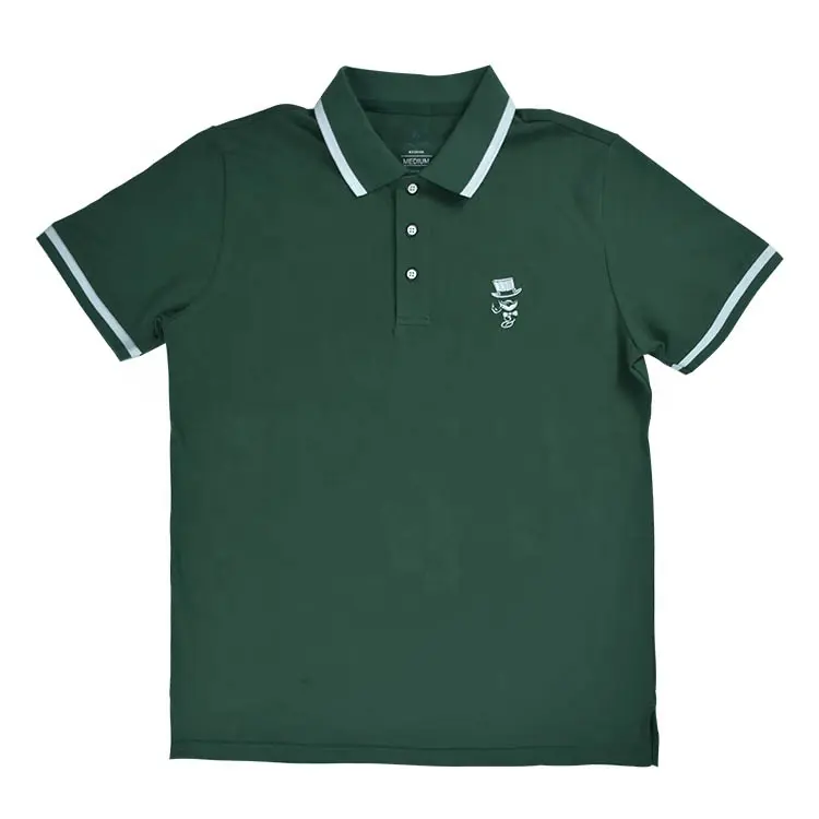 Commercio all'ingrosso di Alta Qualità Logo Ricamato Custom Made Camicia di Polo