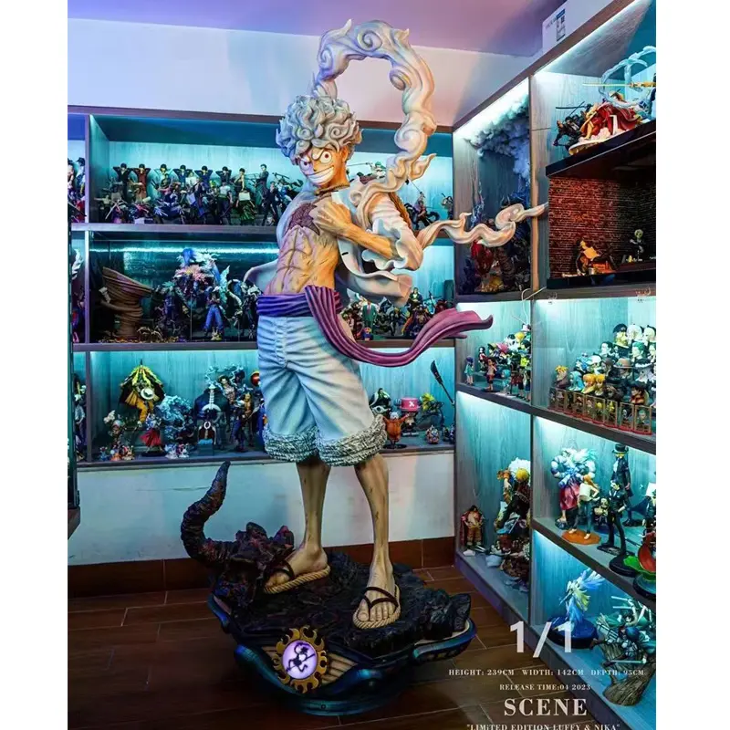 Offre Spéciale Gear 5 luffy taille réelle une pièce Anime Figure sculpture en fibre de verre résine artisanat brillant Statue modèle pour la décoration intérieure