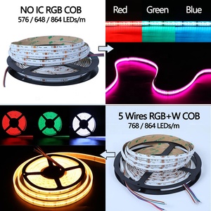 Tira COB doğrusal ışık DC 5V/12V/24V RGBIC RGBW çift CCT çalışan su RGB RGB + W COB LED ışık şerit - Product Image 3