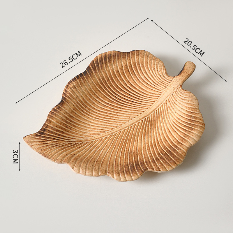 Baked leaf fruit plate