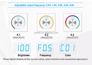 Поворотный переключатель диммер Светодиодная лента RGB цвета DC12-24V контроллер 86x86 мм цифровой дисплей модуль затемнения - Product Image 4