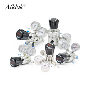 AFK Máy Đo Kép Bằng Thép Không Gỉ Bộ Điều Chỉnh Áp Suất Giảm Áp Suất Khí Độ Tinh Khiết Cao Khí Heli Hydro Nitơ <span class=keywords><strong>Argon</strong></span> - Product Image 3