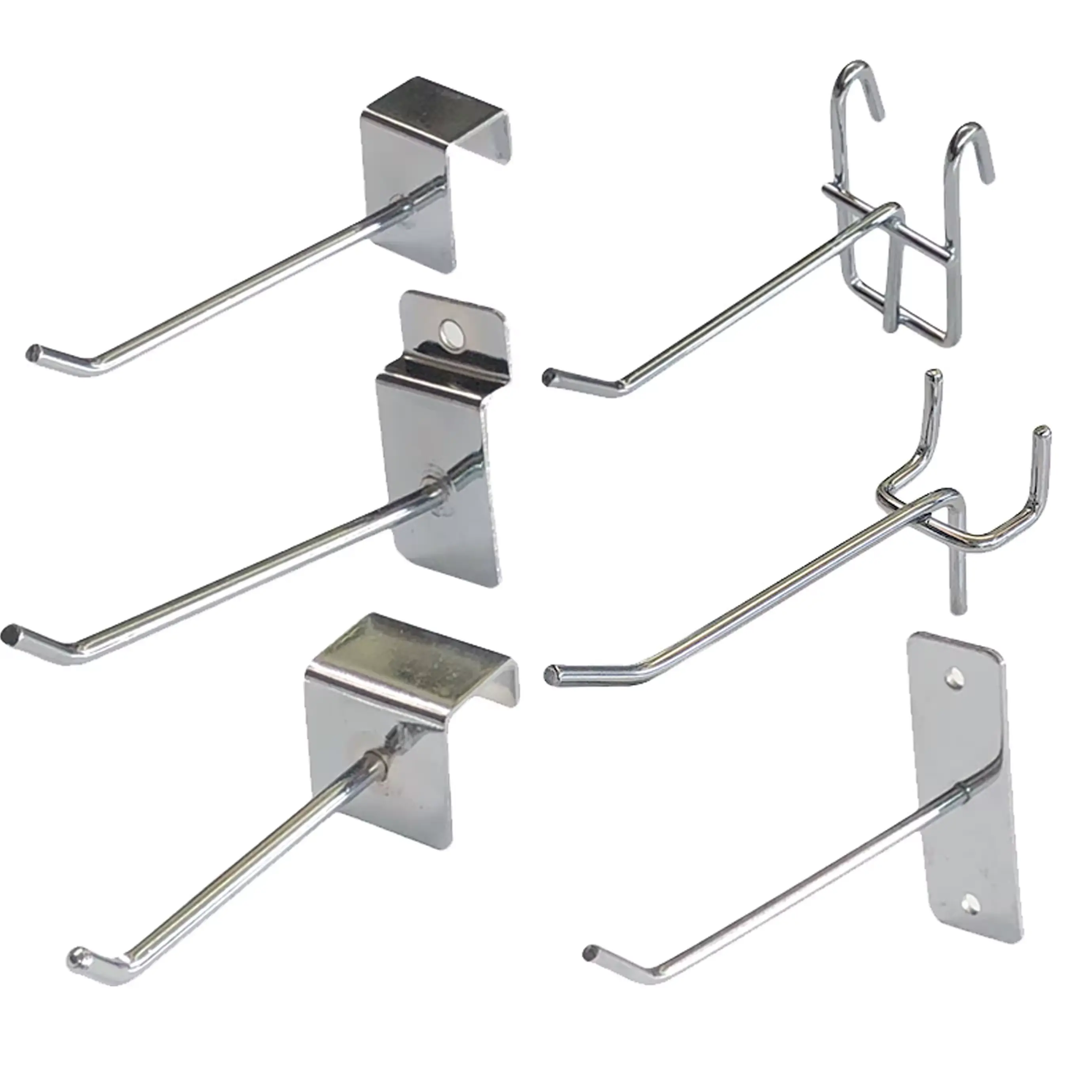 Wholesale Retail Store Metal Steel Slatwall Panel Security Hanging Display Pegboard Hooks