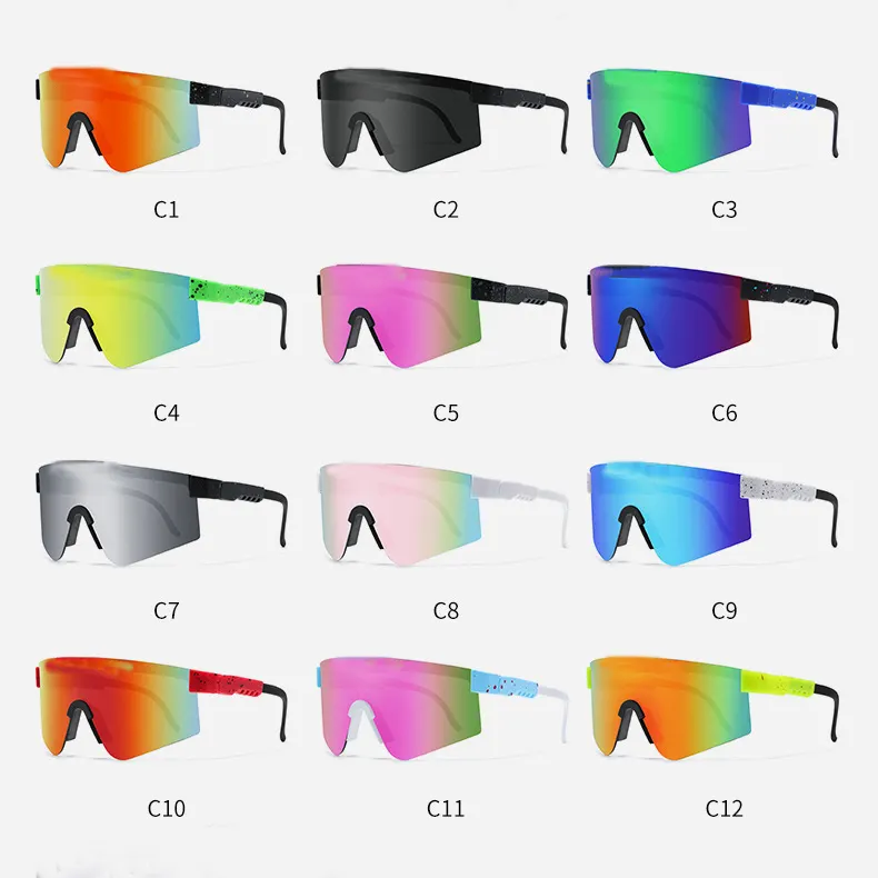 2022 Custom logo Cost-effective Outdoor Bike Bicycle Cycling Driving Running UV400 Windproof PC Sport Sunglasses