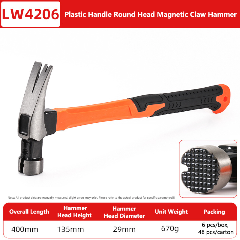 Round-top Fiberglass Long-handle Claw Hammer
