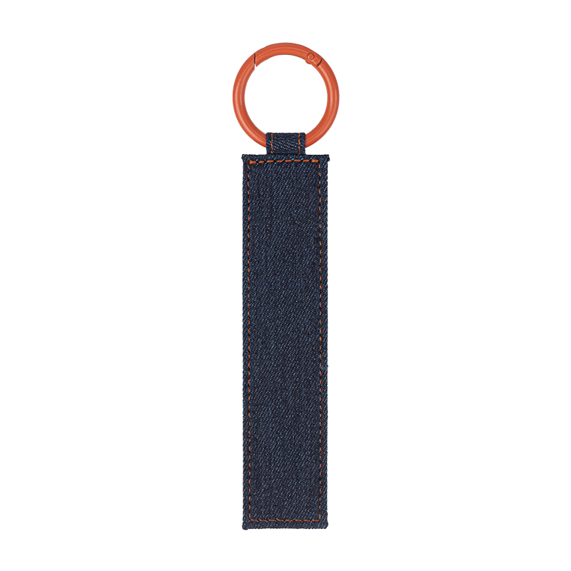 Denim bleu foncé + anneau orange