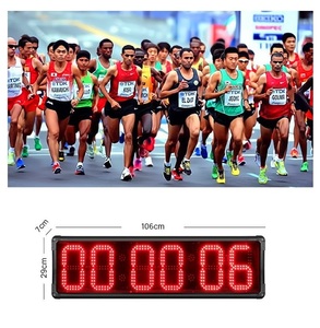 YIZHI da 8 pollici a 6 cifre temporizzatore sportivo impermeabile orologio maratona conto alla rovescia per sport all'aria aperta grande cronometro orologio - Product Image 1