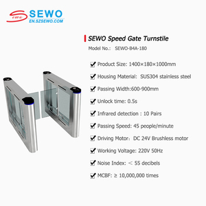 SEWO Geräuscharmer bürstenloser Anti-Kollisions-Motor Aus gezeichnetes Design Gebäude zugangs kontrolle Modernes Swing Barrier Gate - Product Image 5