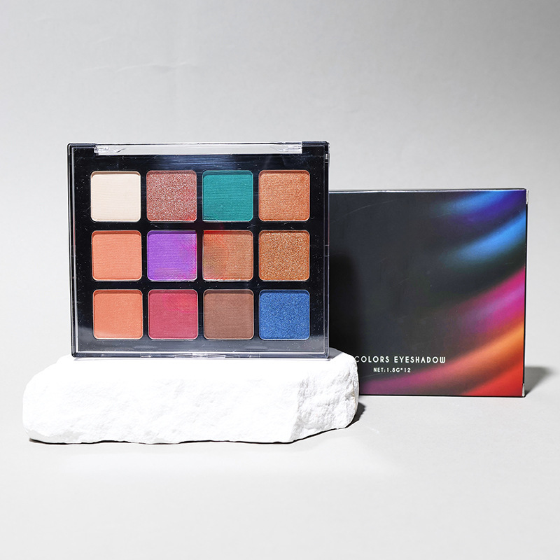 Twelve-color eye shadow plate-no logo spot-for export only-18g12