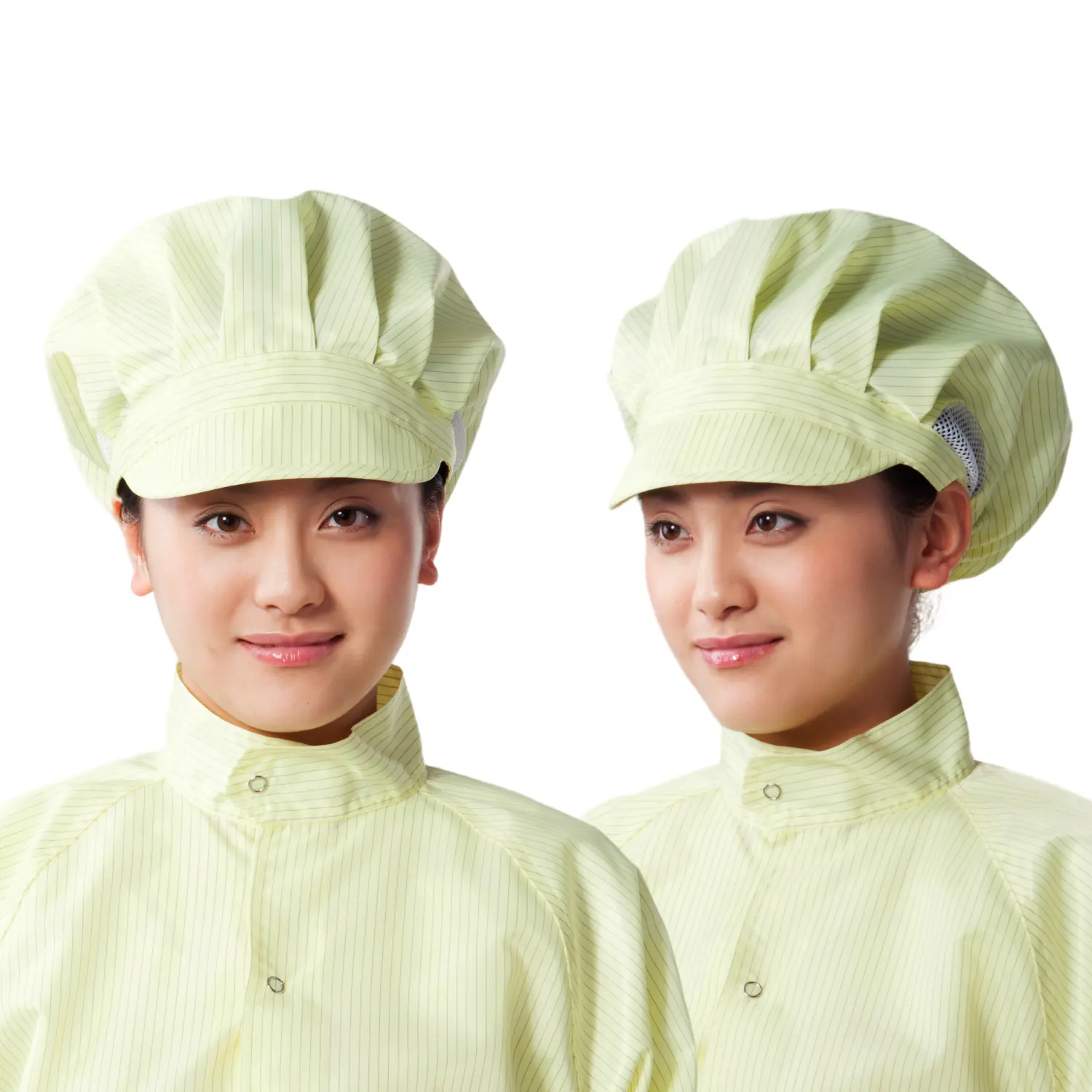 Ayarlanabilir tüy bırakmayan iş kapakları elastik nefes örgü iş için ESD kap yuvarlak şapka mutfak pişirme hizmeti