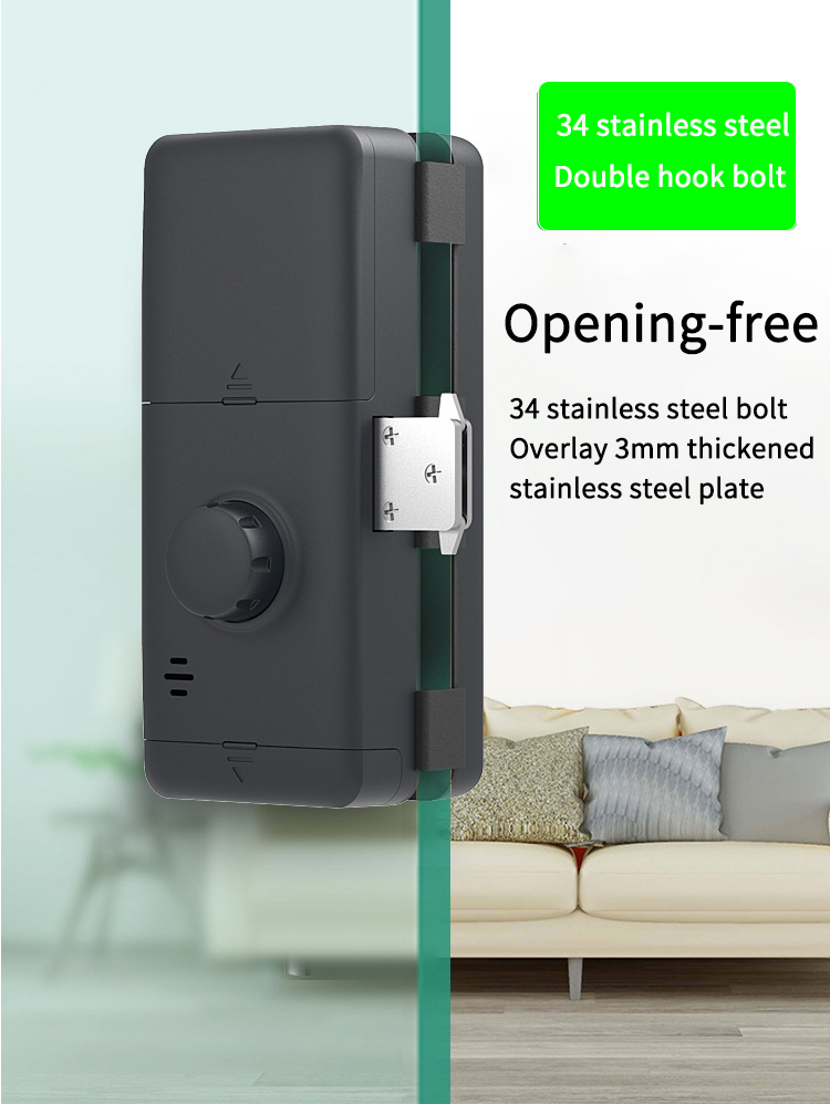 intelligent house smart lock glass applet fingerprint Customizable digital lock ttlock or tuya safety smart lock guangdong smart