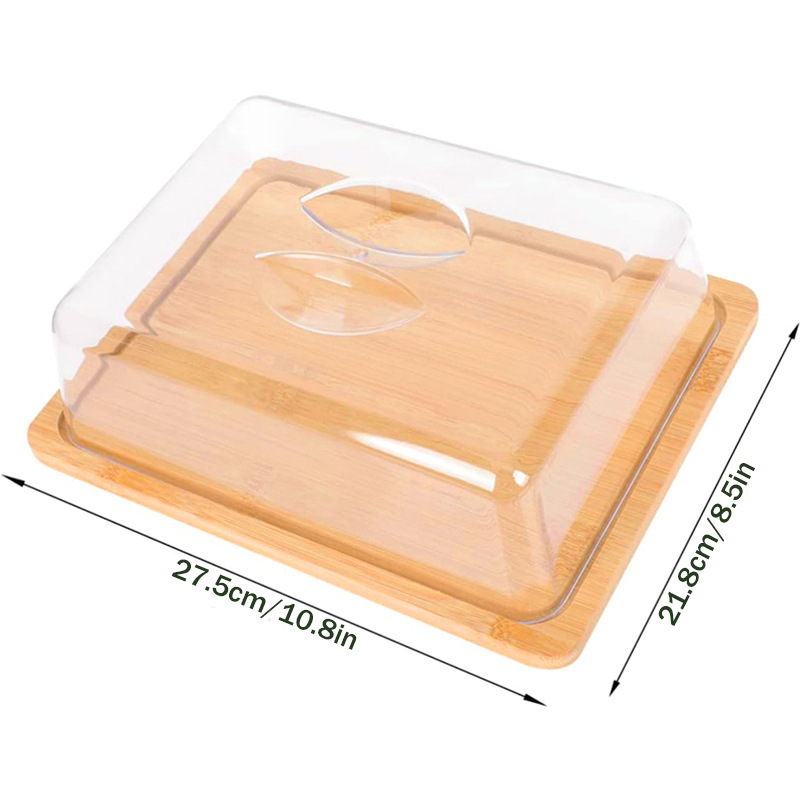 Large square butter box (lid with handle) 27.5*21.8*7.3cm