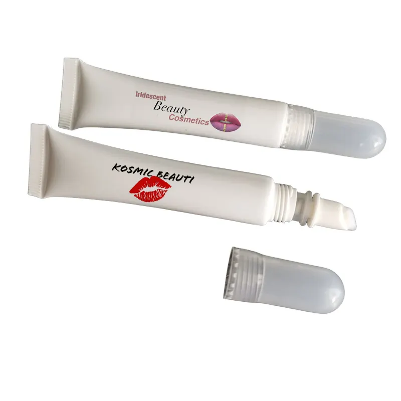 Toptan 10ML kozmetik hortum dudak parlatıcısı dudak yağı vakıf şeffaf sıkılabilir tüp dudak parlatıcı şişe özel LOGO